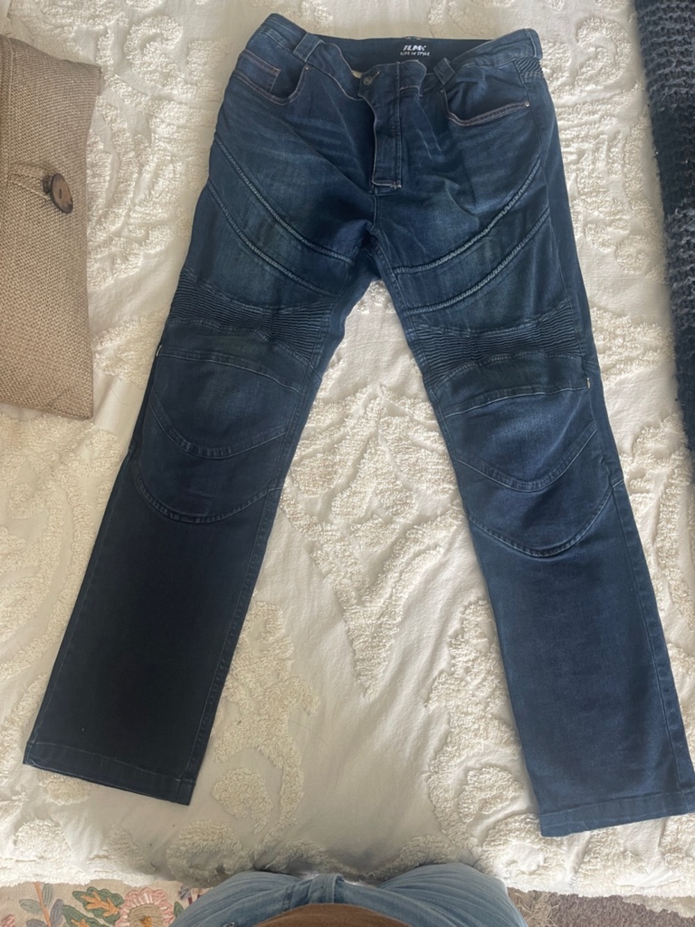 ILM Ride Dark Blue denim Men's riding pants.